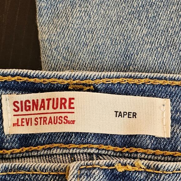 Signature by Levi Strauss & Co. Jeans Boys 18 Blue Taper Stretch Denim 31x28.5 - Picture 10 of 14